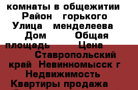 2 комнаты в общежитии  › Район ­ горького › Улица ­ менделеева › Дом ­ 40 › Общая площадь ­ 34 › Цена ­ 550 000 - Ставропольский край, Невинномысск г. Недвижимость » Квартиры продажа   . Ставропольский край,Невинномысск г.